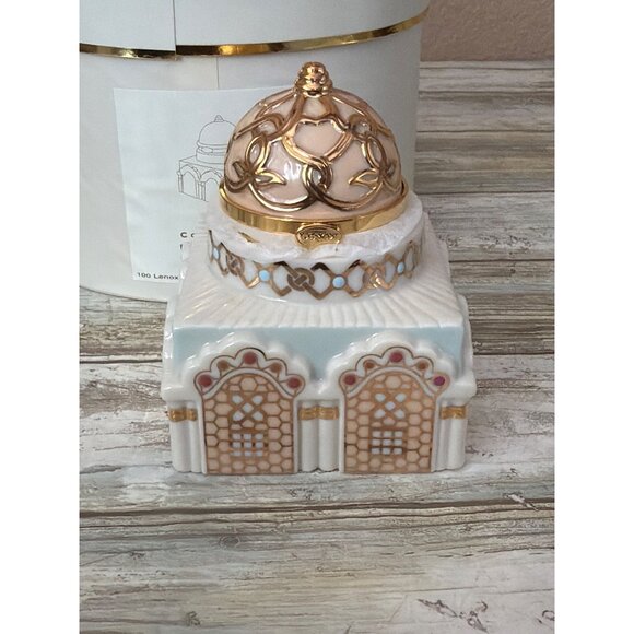 3 X Lenox China Treasures Empire Collection Trinket Box Greek Pagoda Mosque NEW - Picture 16 of 16